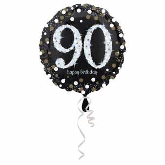 Folienballon zum 90. Geburtstag, silber