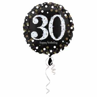 Folienballon zum 30. Geburtstag, silber