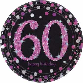 Folienballon zum 60. Geburtstag, pink