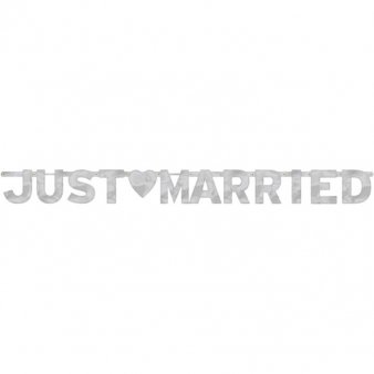 Hochzeit Just Married Girlande