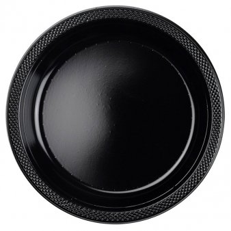 Teller Pappe, braun/schwarz, 23 cm