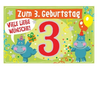 Geburtstagsteelicht in Box Zum 3. Geburtstag