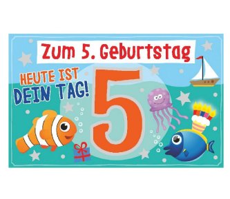 Geburtstagsteelicht in Box Zum 5. Geburtstag