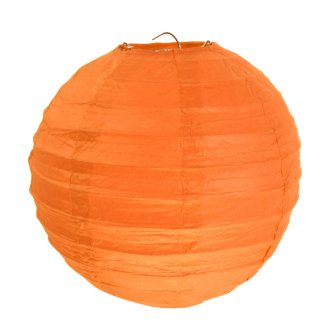 Lampion / Laterne rund im 2er Set, orange