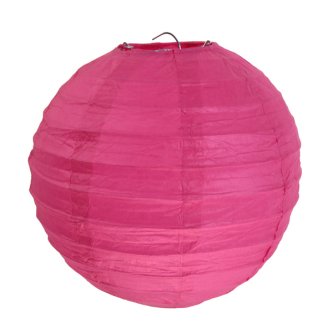 Lampion / Laterne rund im 2er Set, pink