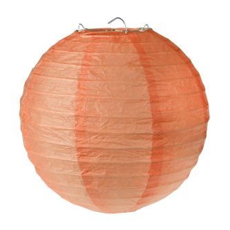 Lampion / Laterne rund im 2er Set, coral