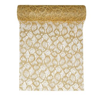 Tischläufer GOLD, glänzend Lace