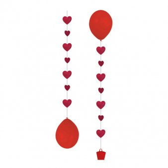 Luftballonverlängerung rote Herzen