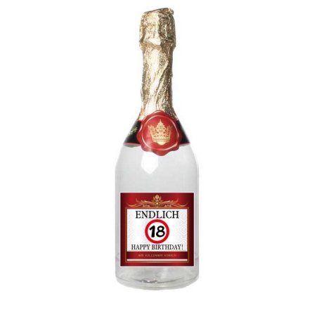 Aufkleber 18 mit befüllbarer Flasche