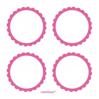 Etiketten für Candy Bar, pink