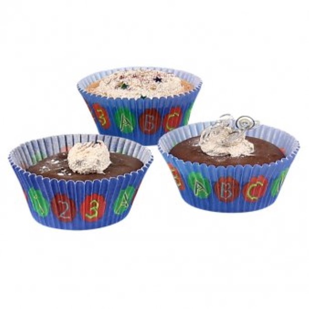 Muffin Deko Set „Schule“ – 48 Teile Mit Förmchen & Toppern Für Einschulung & Schulfeste