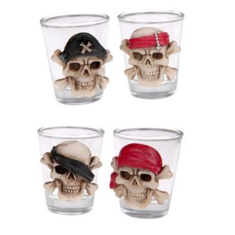 Shotglas Schnapsglas Totenkopf