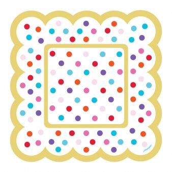 Pappteller, Dots Rainbow