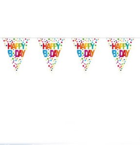 Wimpelkette Rainbow Dots, 10m