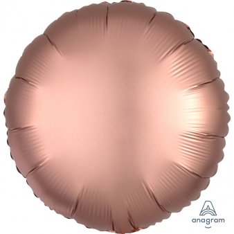 Satin Luxe Alt Rosa Folienballon, Rund