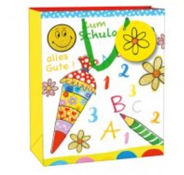 Schulanfang Geschenktüte mit Glitzer