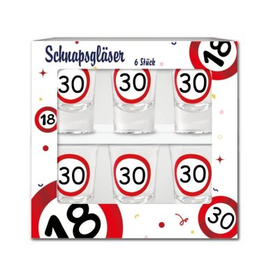 Schnapsgläser zum 30.Geburtstag