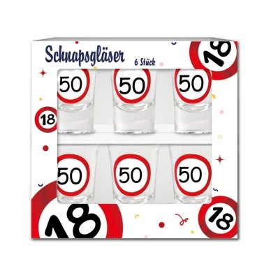 Schnapsgläser zum 50.Geburtstag