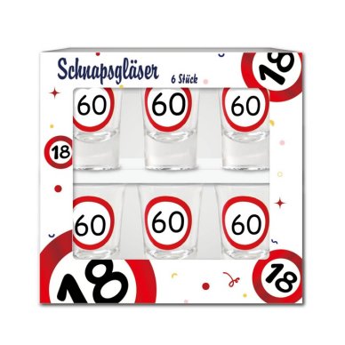 Schnapsgläser zum 60.Geburtstag