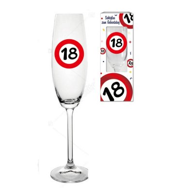 Sektglas zum 18.Geburtstag