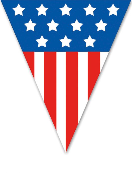 USA Flaggen Wimpelkette, 10m