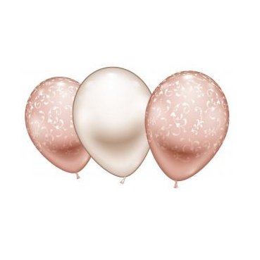 Luftballons Fashion rose gold, 6 Stück