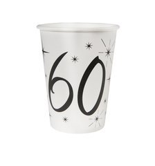 Becher in weiß mit Zahl 60