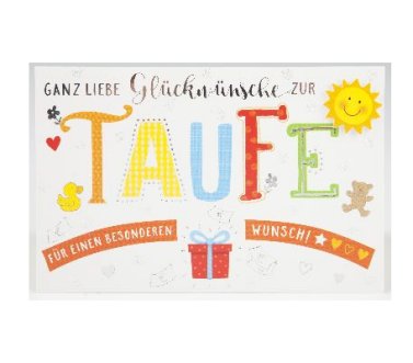 Zur Taufe - Geldkuvert Karte