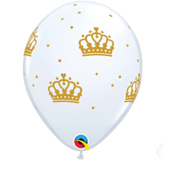 Qualatex Ballons mit goldenen Kronen