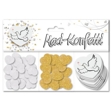 Maxi Konfetti Hochzeit, Tauben