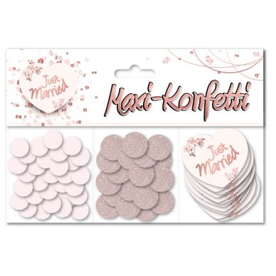 Maxi Konfetti Just Married, rose/gold