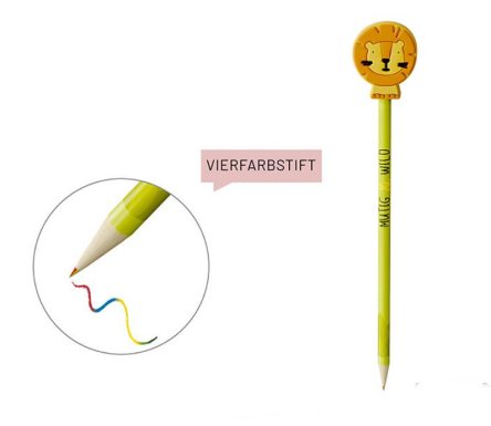 Buntstift Löwe mit Topper