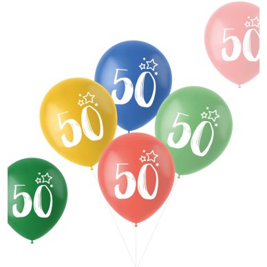Ballons Retro 50 Jahre, bunt