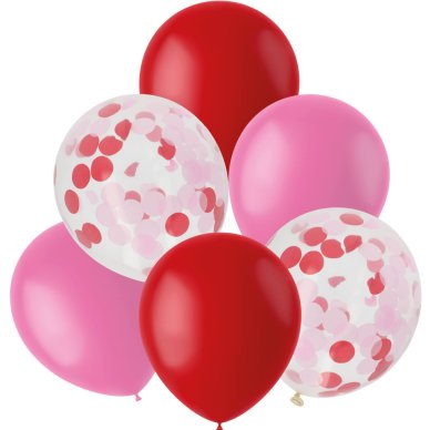 Ballon Mix - Ballonstrauss rot/rosa