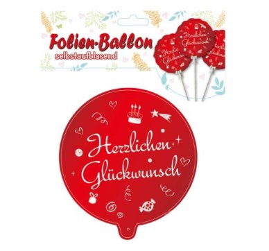 Ballon Herzlichen Glückwunsch,3-tlg.