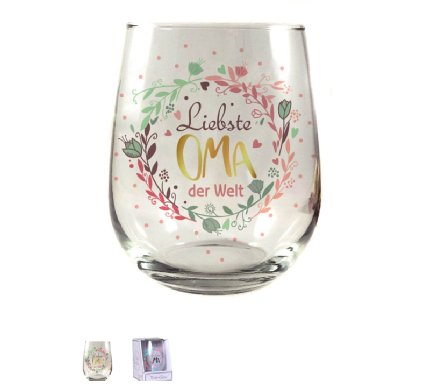 Trinkglas Oma im Geschenkkarton