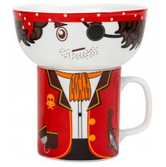 Piratenfrühstück Tasse und Schale