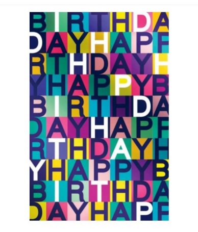 Geschenkpapier Happy Birthday, 1 Bogen