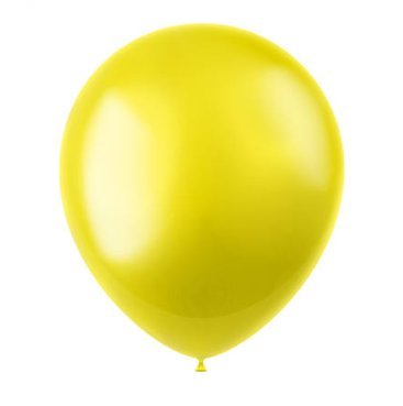 Luftballons, 10 Stück - metallic gelb, 33 cm