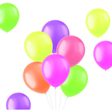 Neonfarbene Luftballons, 10 Stück, 30 cm