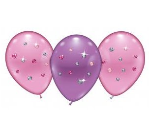 Juwelen Perlmuttballons, 4 Stück