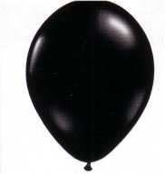 Luftballons Schwarz, 100 Stück Rundballons