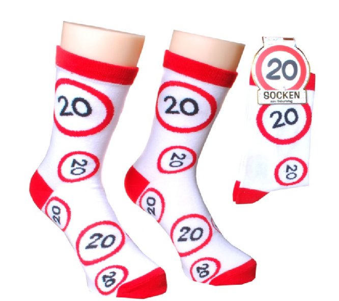 Socken zum 20. Geburtstag (Größe 38-42) Socken zum 20. Geburtstag (Größe 38-42)