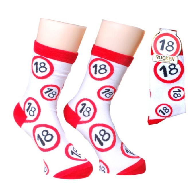 Socken zum 18. Geburtstag (Größe 42-46) Socken zum 18. Geburtstag (Größe 42-46)