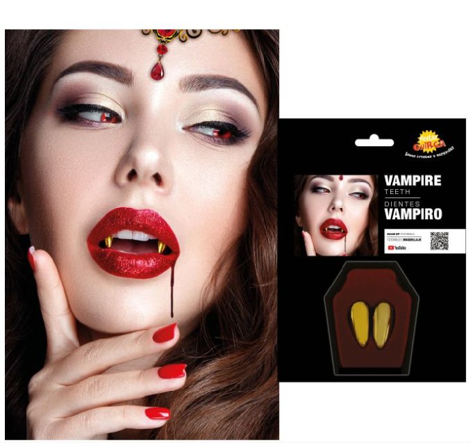 Vampirzähne Eckzähne, gold Vampirzähne Eckzähne, gold