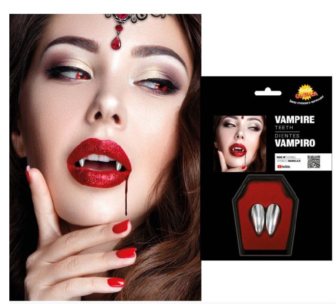 Vampirzähne Eckzähne, silber Vampirzähne Eckzähne, silber