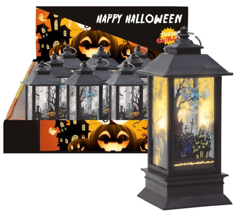 Laterne mit Halloweenmotiv, 1 Stück Laterne mit Halloweenmotiv, 1 Stück
