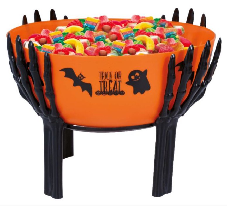 Orangefarbene Schüssel für Halloween Orangefarbene Schüssel für Halloween