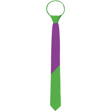 Krawatte Colorblock Lila/Grün, 1 Stück