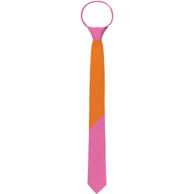 Krawatte Colorblock Orange/Rosa, 1 Stück